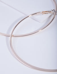 Rose Gold Flat Edge Hoop Earrings - link has visual effect only