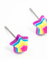 Rainbow Mini Star Stud Earrings - link has visual effect only