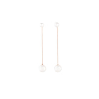 Rose Gold Snake Pearl Drop Earrings - link has visual effect only