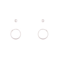 Sterling Silver Stud & Hoop Earrings - link has visual effect only
