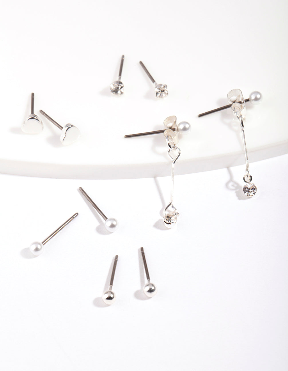 Silver Tiny Stud Earring 5-Pack