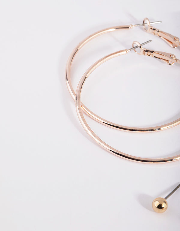 Mixed Metal Stud & Hoop Earring Pack