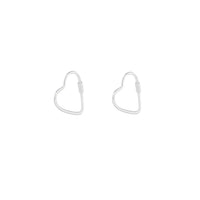 Sterling Silver Heart Hoop Earring - link has visual effect only