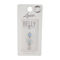 Surgical Steel Blue Diamante Dreamcatcher Belly Bar - link has visual effect only