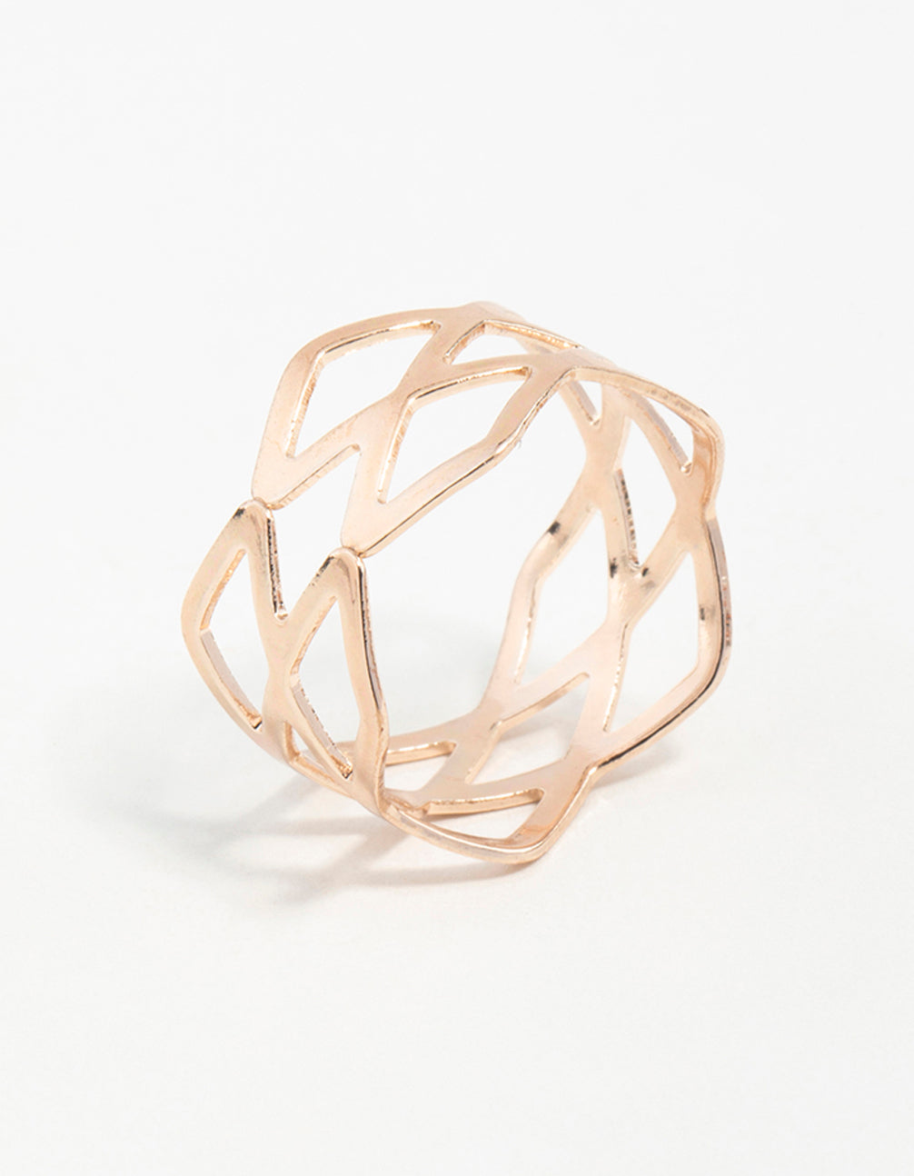 Rose Gold Multi Cross Over Ring