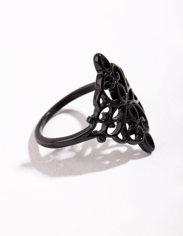 Black Filigree Ring
