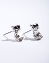 Silver Diamante Owl Stud Earrings - link has visual effect only