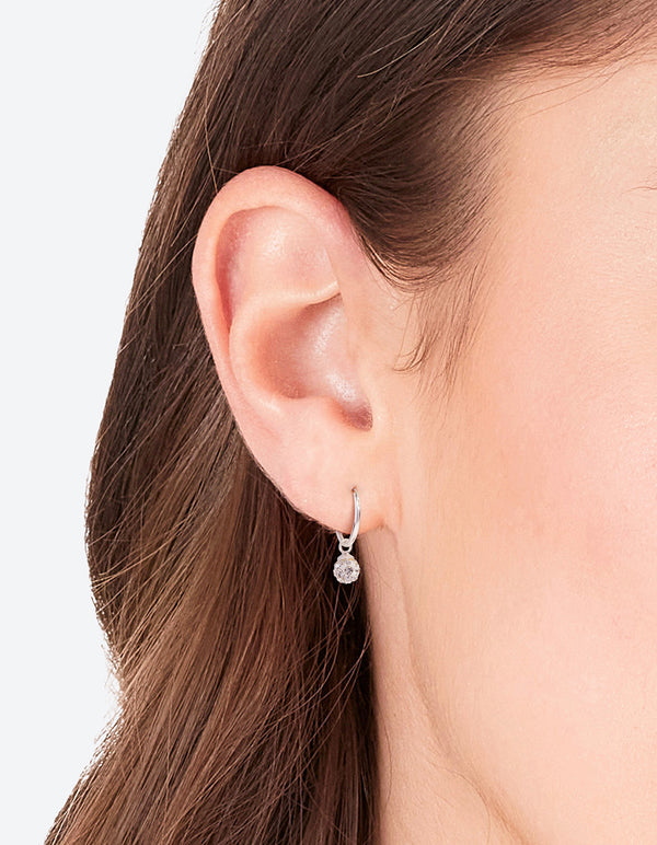 Sterling Silver Fireball Sleeper Earrings