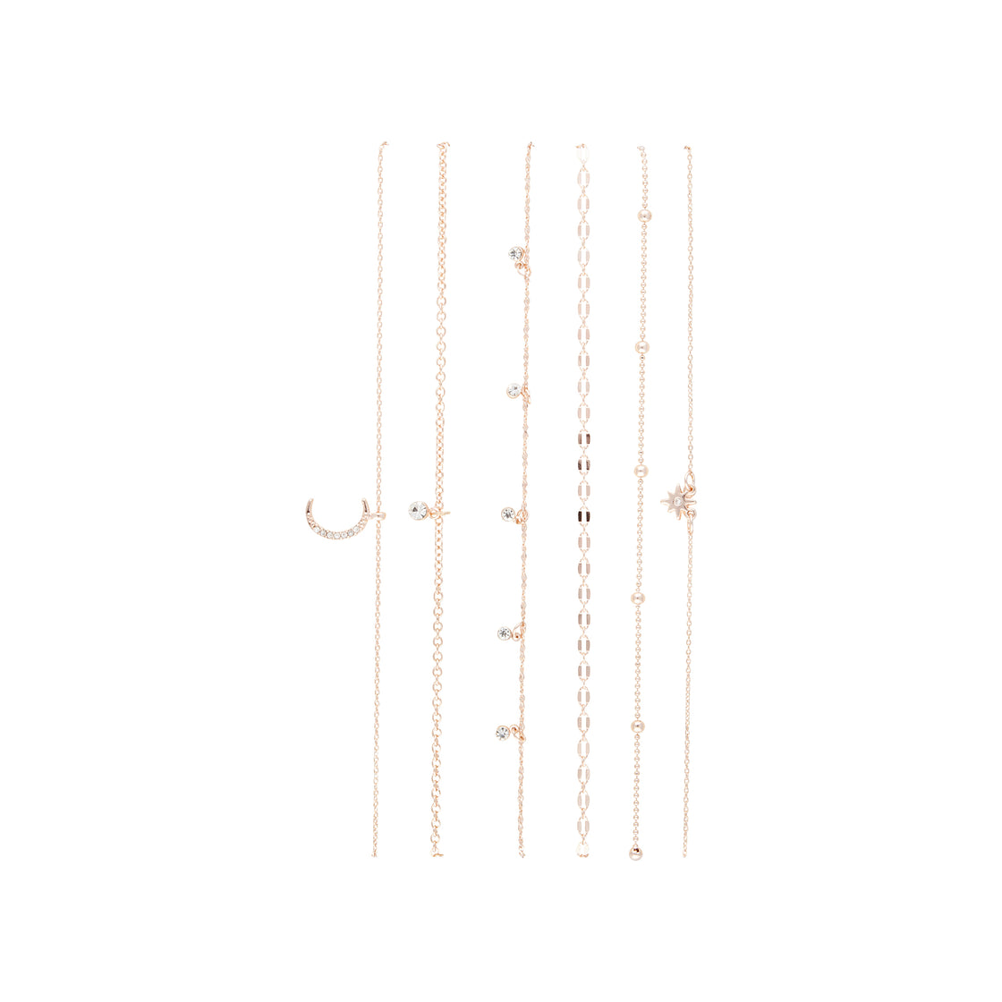 Rose Gold Celestial Fine Choker 6-Pack