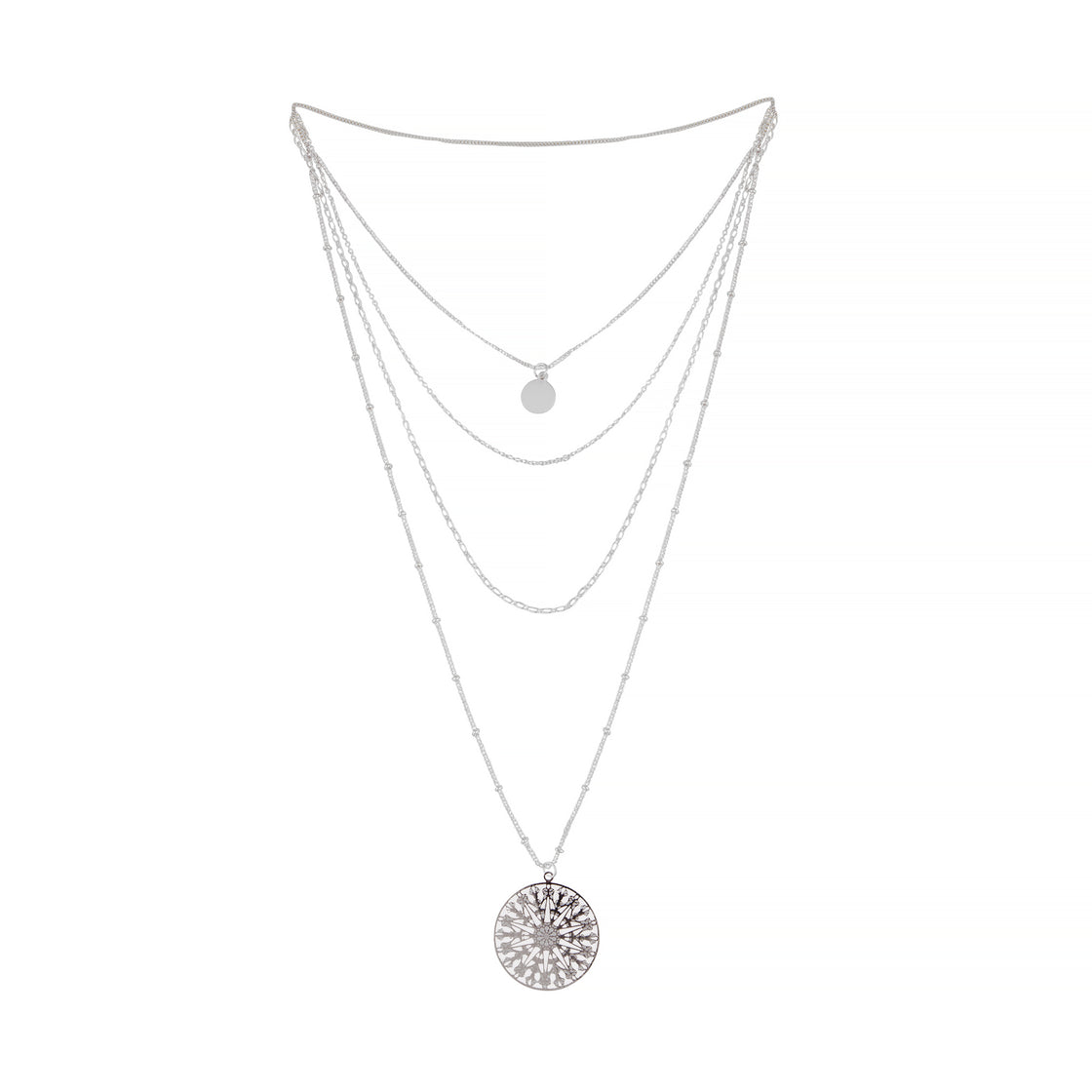 Multi Row Delicate Silver Filigree Choker