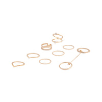 Gold Chain Bling Ring 8-Pack - link has visual effect only