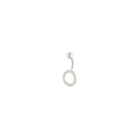 Surgical Steel Cubic Zirconia Open Ring Belly Bar - link has visual effect only