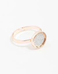 Rose Gold Circle Glitter Paper Ring - link has visual effect only