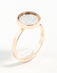 Rose Gold Circle Glitter Paper Ring - link has visual effect only