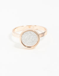 Rose Gold Circle Glitter Paper Ring - link has visual effect only