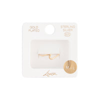Gold Plated Sterling Silver Ocean Wave Ring - link has visual effect only