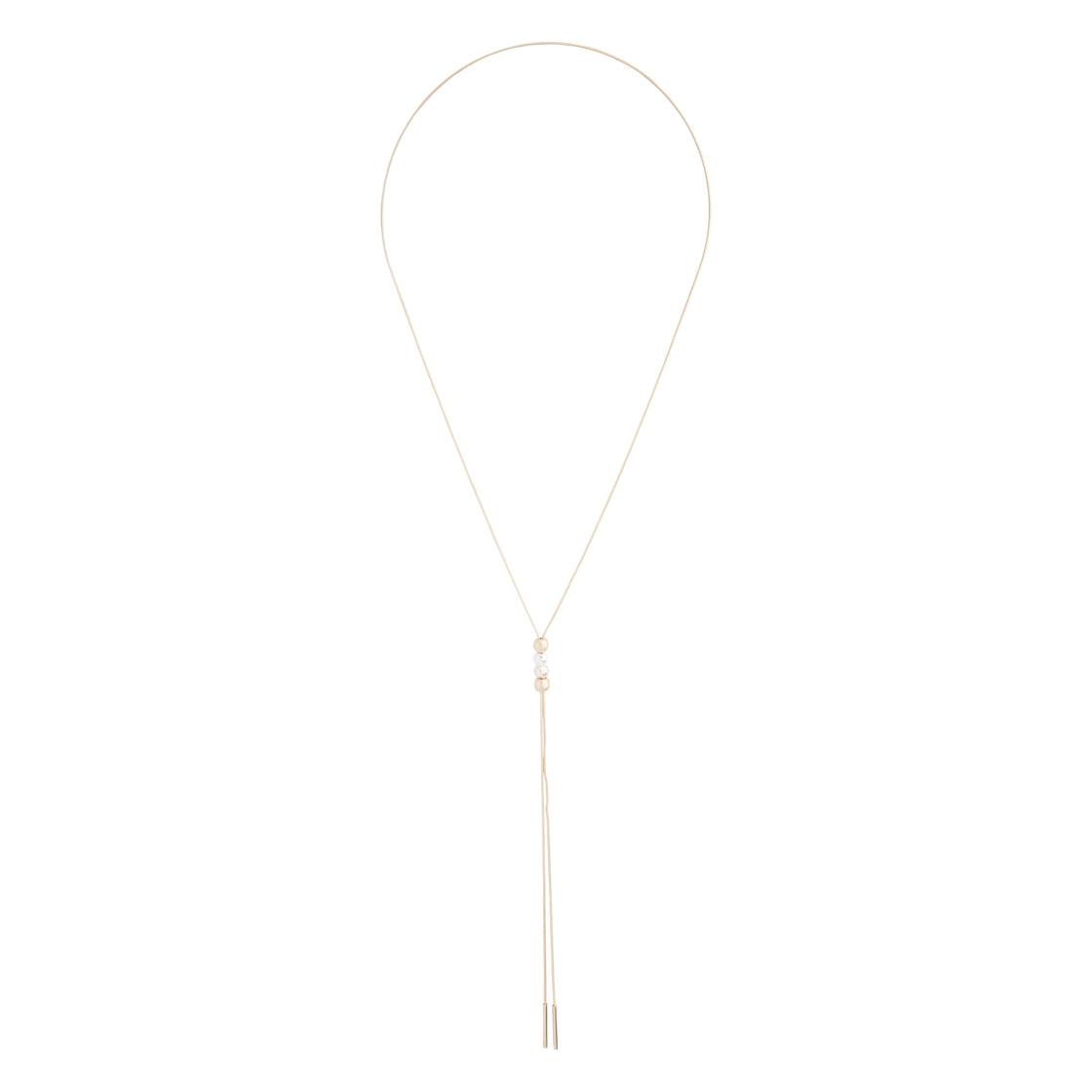 Gold Long Y Neck Multi Necklace