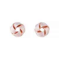 Rose Gold Small Twisted Knot Stud - link has visual effect only