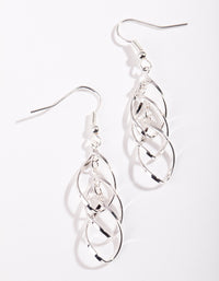 Silver Weave Leaf Earrings - link has visual effect only