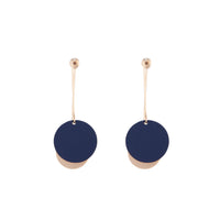 Dual Contrast Disc Earrings Matte Cobalt Gold - link has visual effect only