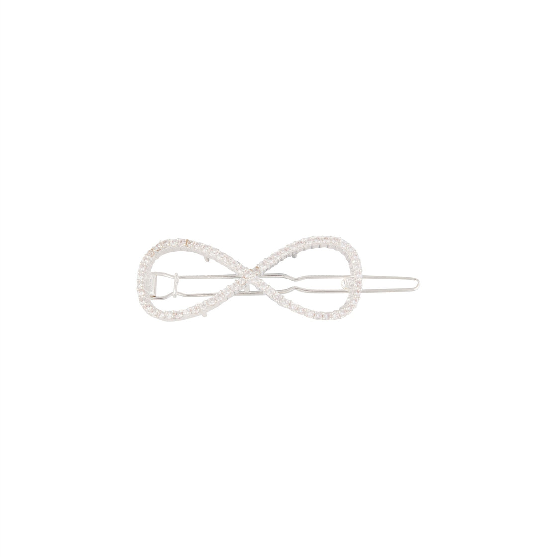 Silver Cubic Zirconia Infinity Clip