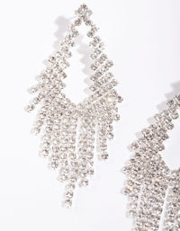 Sliver Cascade Cup Chain Earrings - link has visual effect only