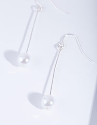 Fine Silver Pin & Pearl Drop Earrings - link has visual effect only