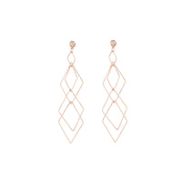 Rose Gold Fine Diamond Diamante Cut Earrings - link has visual effect only
