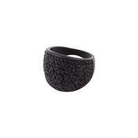 Black Pave Diamante Dome Ring - link has visual effect only