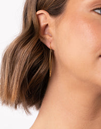 Gold Plated Sterling Silver Twist Through Earrings - link has visual effect only