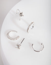 Silver Classic Diamante Ear Stack Lovisa silver-classic-diamante-ear-stack-lovisa