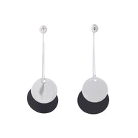 Black Coated Disc Pendulum Earrings - link has visual effect only