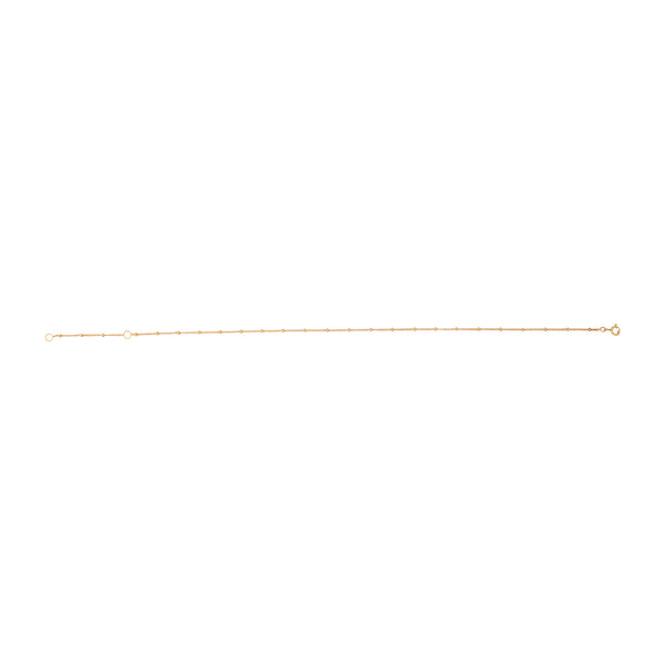Gold Plated Sterling Silver Bead Chain Anklet