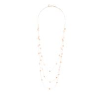 Rose Gold Layered Bead Station Necklace - link has visual effect only