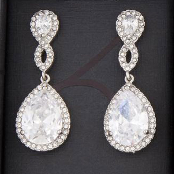 Crystal Twist Teardrop Earring