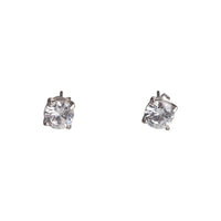 1Ct Round Crystal Stud - link has visual effect only