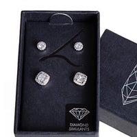 Diamond Simulant Circle & Square Stud Pack - link has visual effect only