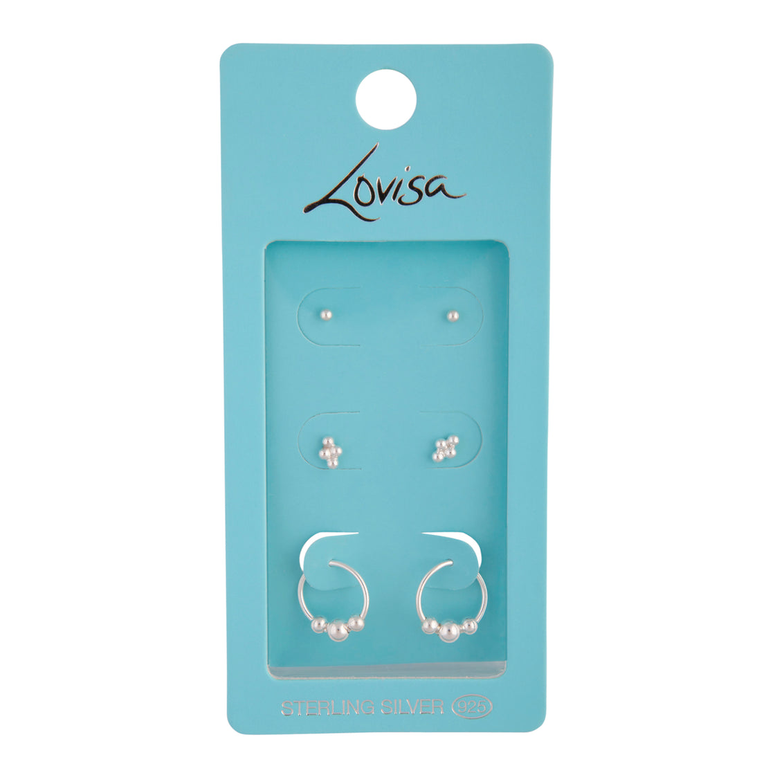 Sterling Silver Ball Cluster Earring Pack
