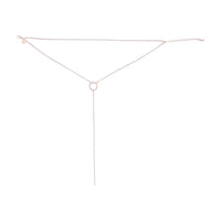 Rose Gold Circle Cup Chain Y Neck Choker - link has visual effect only