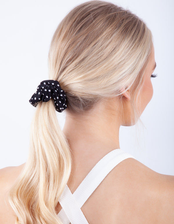 Monochrome Spot Check Scrunchie Pack