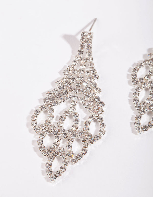 Sliver Chandelier Cupchain Earrings