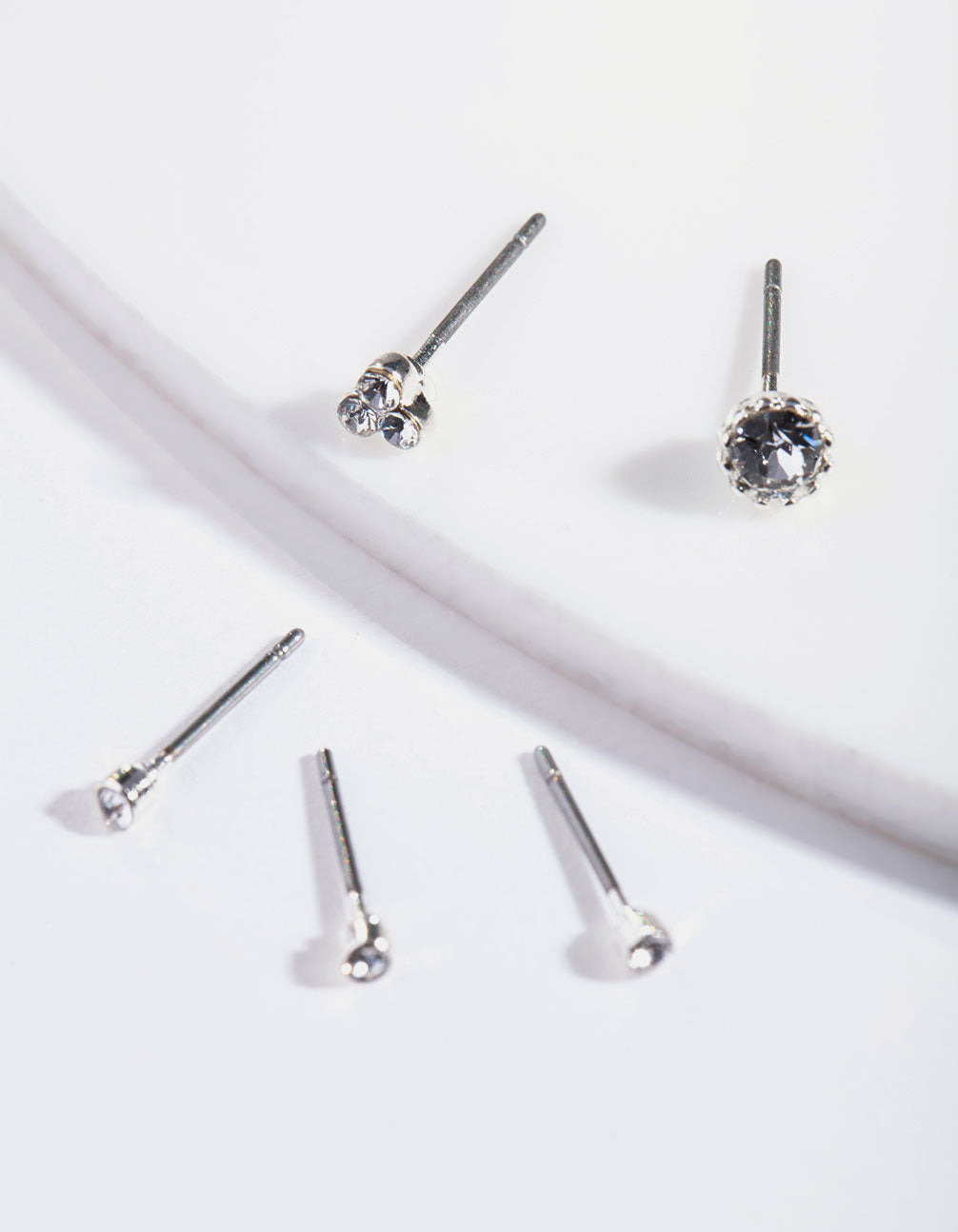 Silver Fine Stud Earring Pack