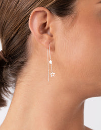 Sterling Silver Star Thread Earrings - link has visual effect only
