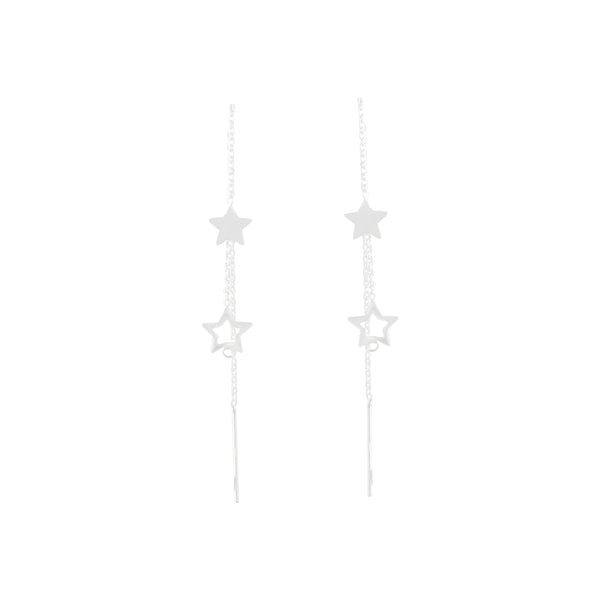 Sterling Silver Star Thread Earrings