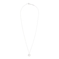 Sterling Silver Circle Diamante Pendant Necklace - link has visual effect only