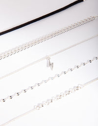 Lightning Bolt Silver Bracelet & Anklet Pack - link has visual effect only
