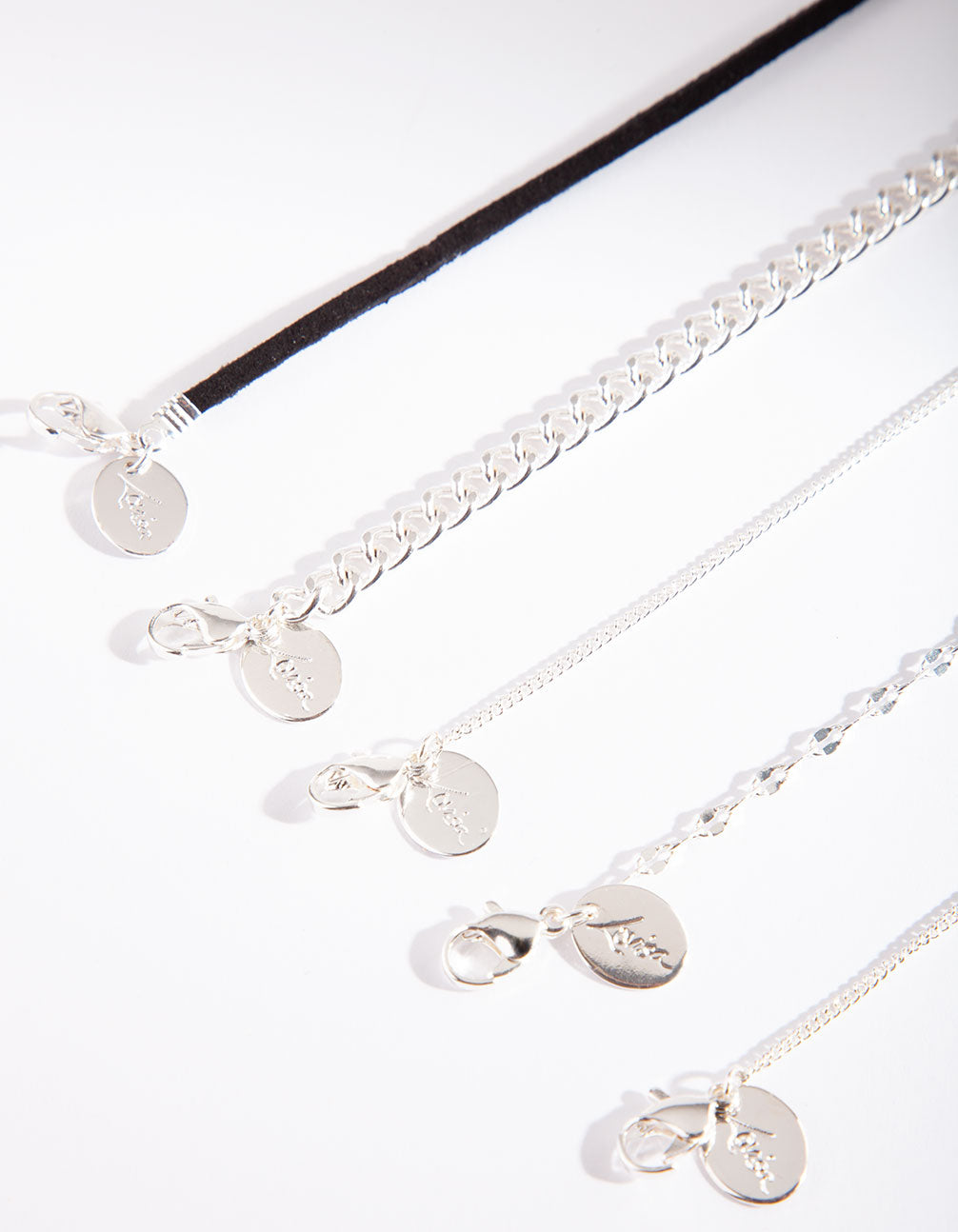 Lightning Bolt Silver Bracelet & Anklet Pack