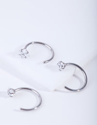 Surgical Steel Crystal Nail Nose Ring Pack - link has visual effect only