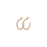 Rose Gold Diamante Stud Hoop Earrings - link has visual effect only
