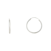 Sterling Silver Thick Hoop Earrings - link has visual effect only